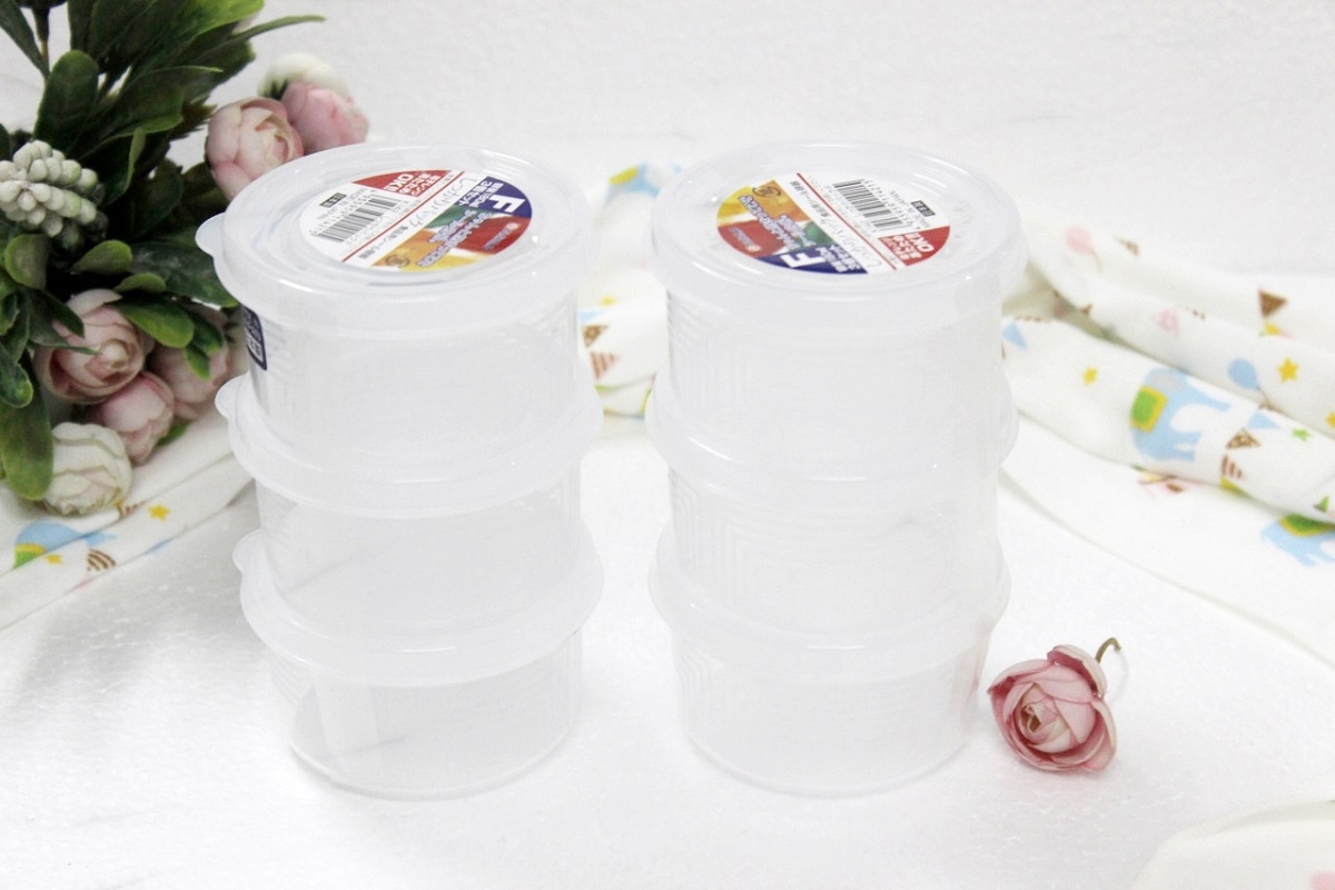 Combo 2 sản phẩm set 03 hộp chia thức ăn 200ml-180ml, thiết kế tinh tế, đẹp mắt, khả năng giữ kín hơi vượt trội - nội địa Nhật Bản