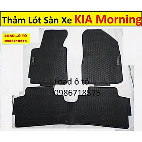 Thảm Lót Sàn Cao Su Đúc Xe KIA Morning Không Mùi, Mẫu Tổ Ong Cao Cấp
