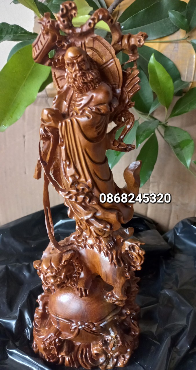 Tượng đạt ma sư tổ hàng long bằng gỗ bách xanh thơm nức kt cao 30cm