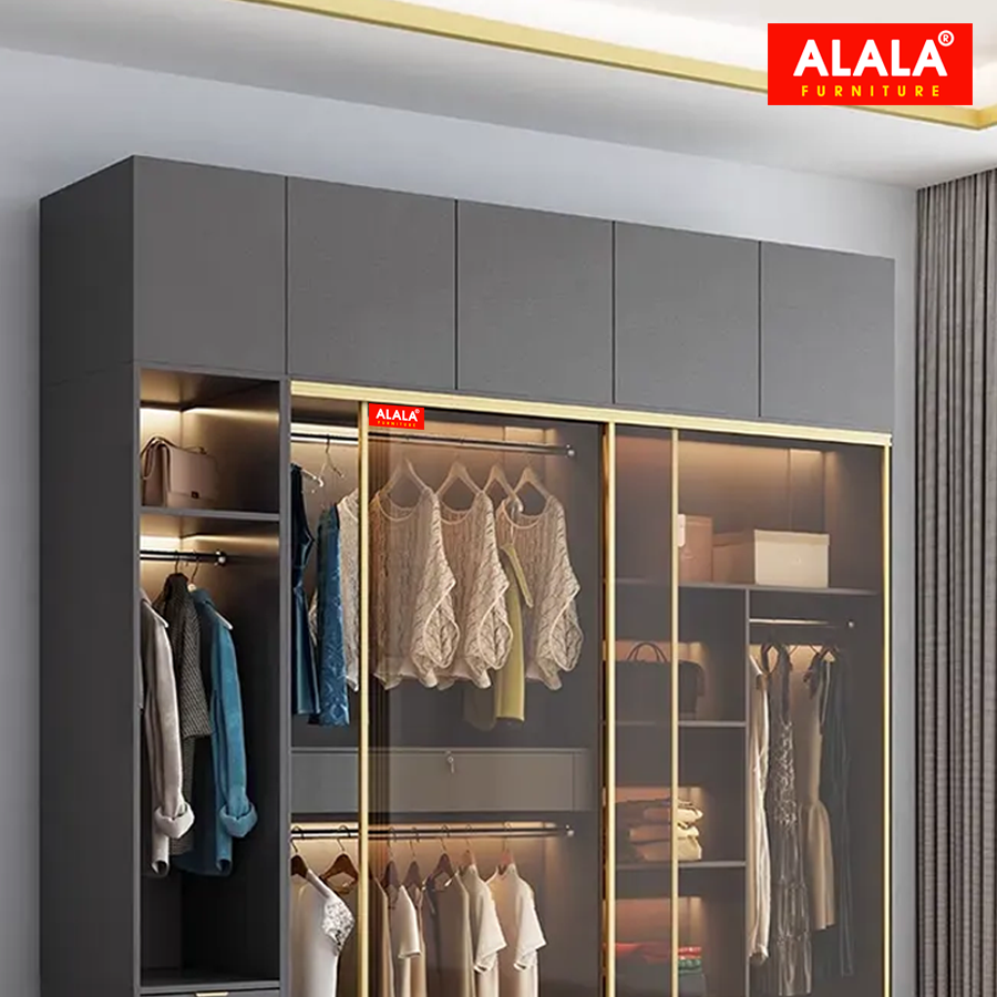 Tủ quần áo ALALA295 cánh kính cao cấp/ Miễn phí vận chuyển và lắp đặt/ Đổi trả 30 ngày/ Sản phẩm được bảo hành 5 năm từ thương hiệu ALALA