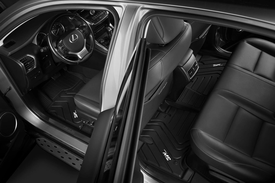 Thảm lót sàn xe ô tô LEXUS NEW ES 2018- Nhãn hiệu Macsim 3W chất liệu nhựa TPE đúc khuôn cao cấp - màu đen