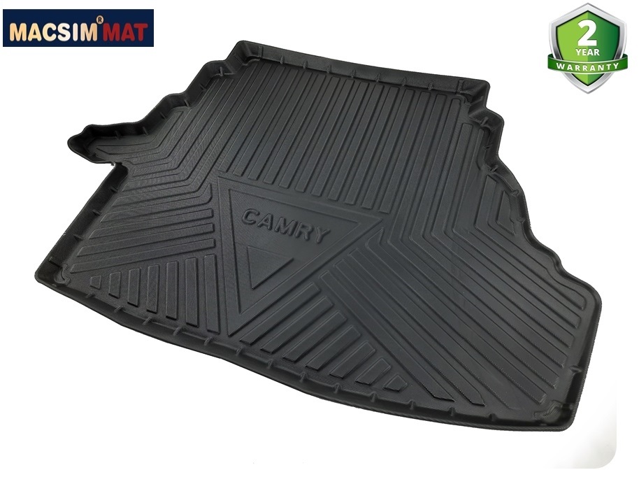 Thảm lót cốp xe ô tô Toyota Camry 2006 - 2011 nhãn hiệu Macsim chất liệu TPV cao cấp màu đen (611)