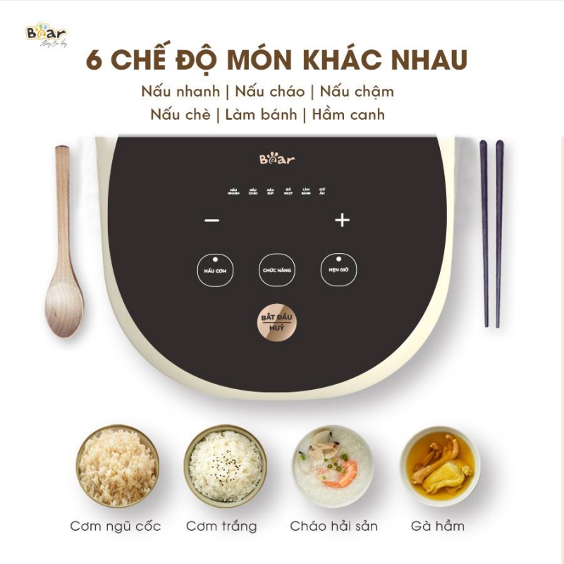 Nồi cơm điện tử đa năng 3L Bear SB-NC30B - Hàng chính hãng
