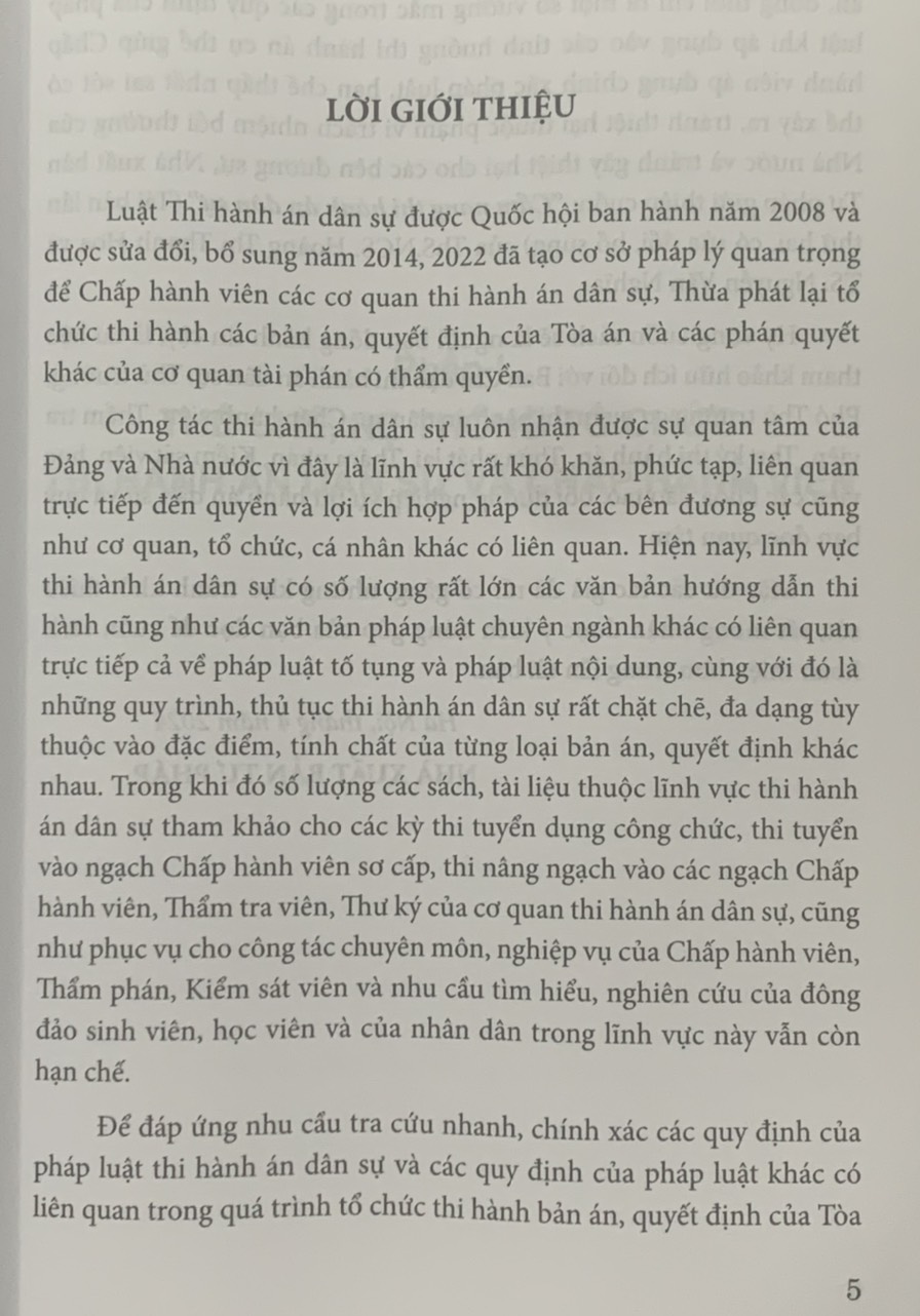 Cẩm nang thi hành án dân sự (Tái bản lần thứ hai, có sửa đổi, bổ sung)