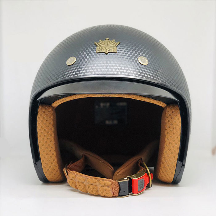 Nón bảo hiểm 3/4 ROYAL M139 có kính âm VÂN CARBON