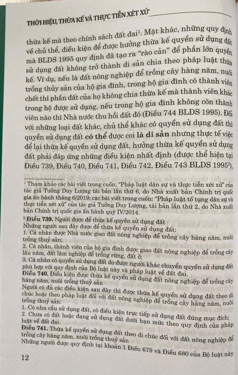 Thời Hiệu, Thừa Kế Và Thực Tiễn Xét Xử