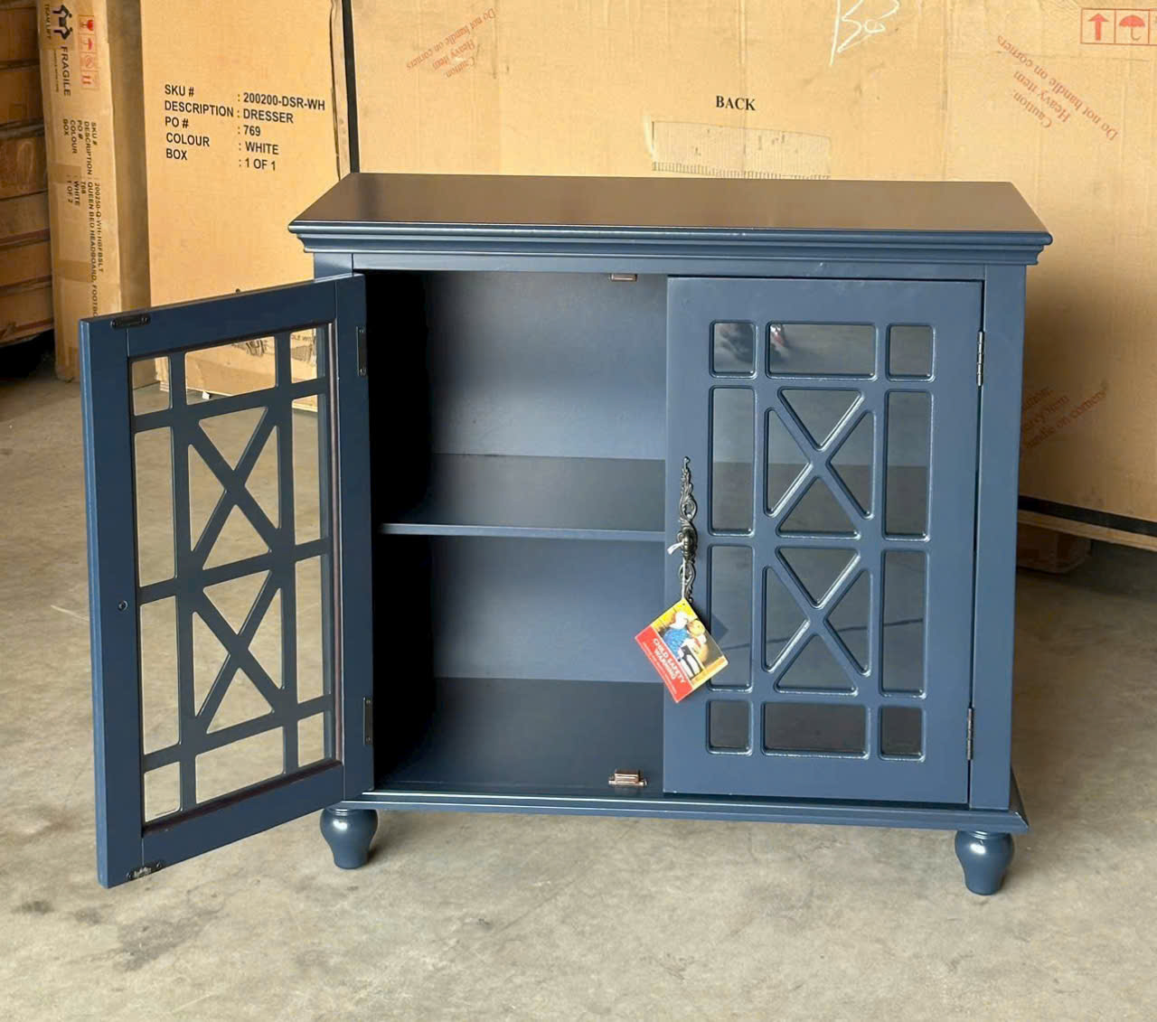 Tủ bếp, tủ trang trí 2 cánh mở SM15CT Tundo KT Ngang 86 x Sâu 37 x Cao 82 / cm