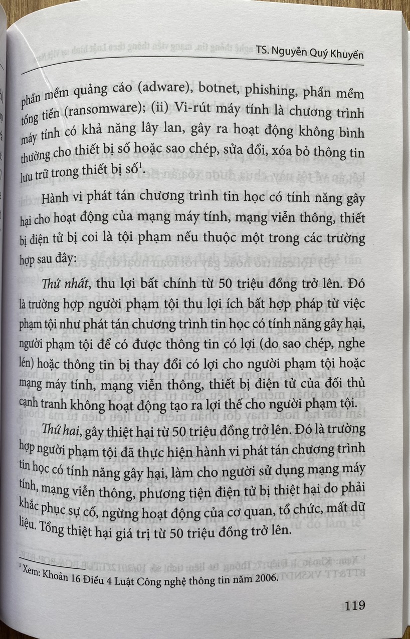 Tội Phạm Trong Lĩnh Vực Công Nghệ Thông Tin, Mạng Viễn Thông Theo Luật Hình Sự Việt Nam