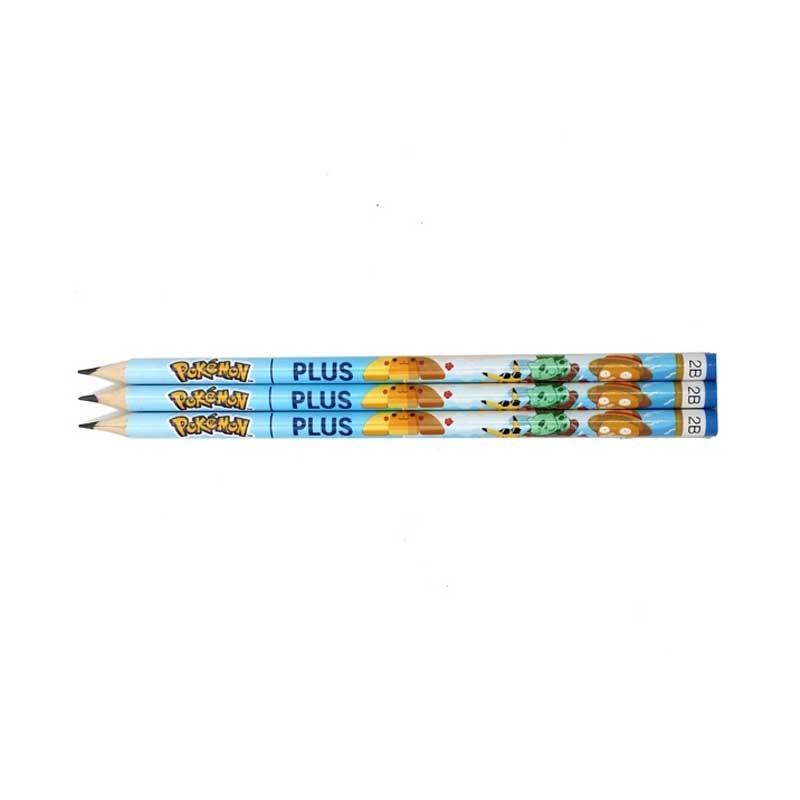 Bộ Bút Chì 3 Cây 2B Xanh Dương - Plus-600-V002