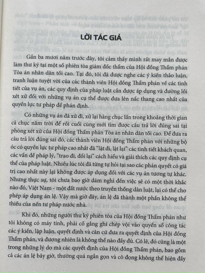 Án Lệ Việt Nam- Phân Tích và Luận Giải tập 1: Từ án lệ số 1 đến án lệ số 43