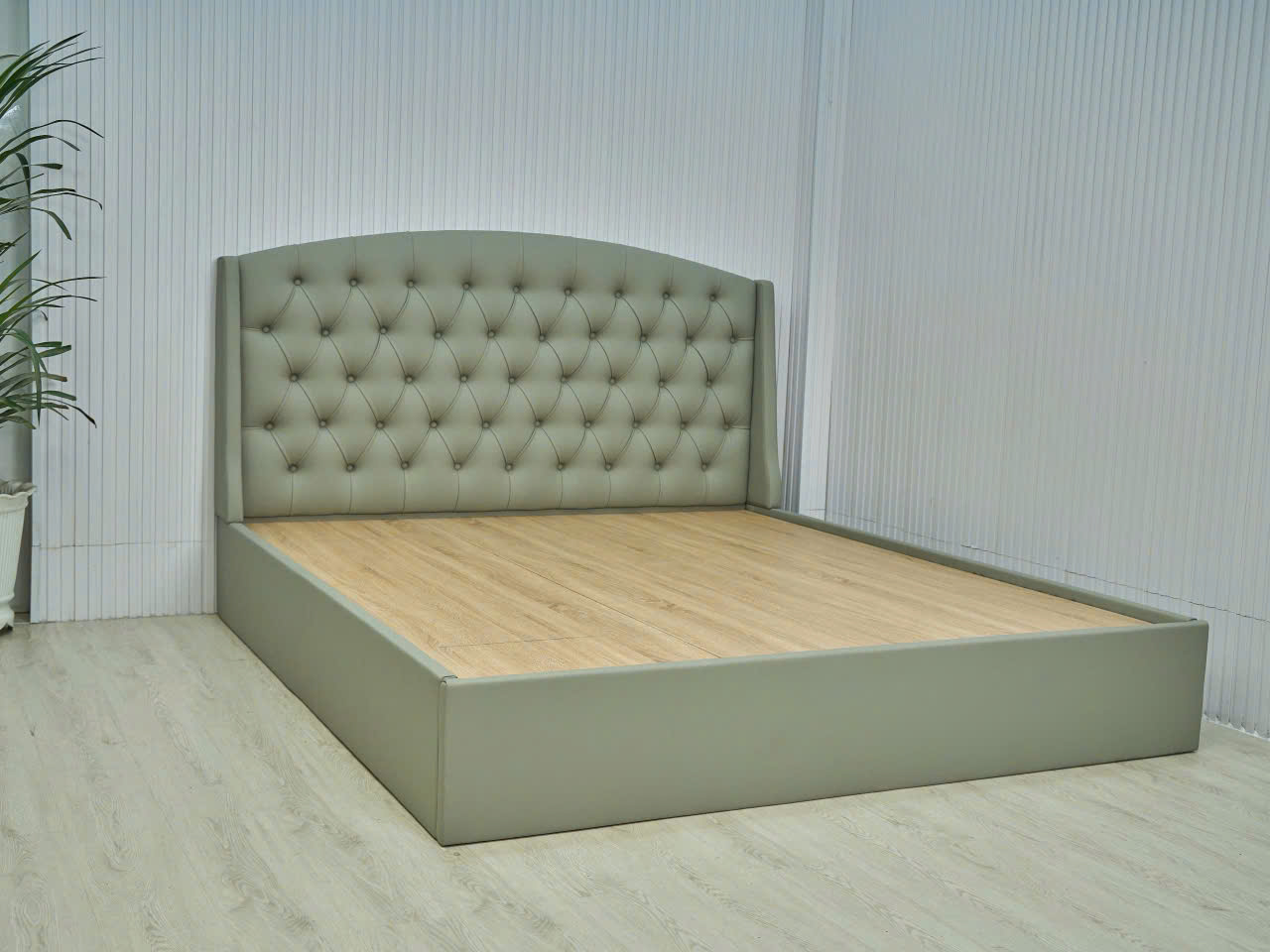 Giường ngủ MDF Juno sofa HLMCT bọc nệm lựa chọn màu ván nệm bọc KT 1m6/1m8