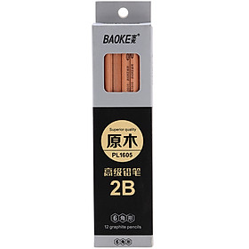 Hộp 12 Cây Chì Chuốt 2B Baoke PL 1605