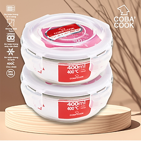 Bộ 2 Hộp Thủy Tinh Đựng Thực Phẩm COBA