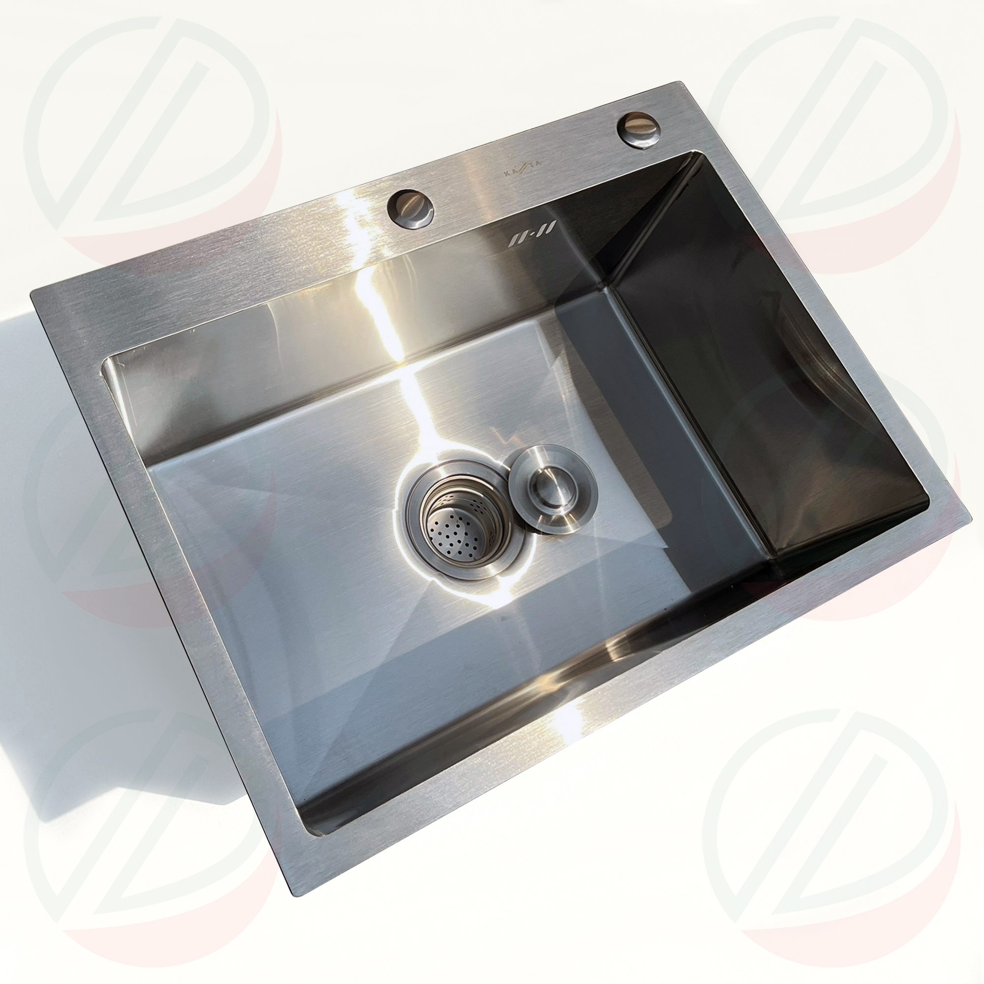 Bộ Chậu Rửa Chén Bát Inox KAZTA Treo Tường Kèm Vòi Lạnh - Ngang 60cm Đủ bộ gồm Chậu, khung treo, xi phông, vòi