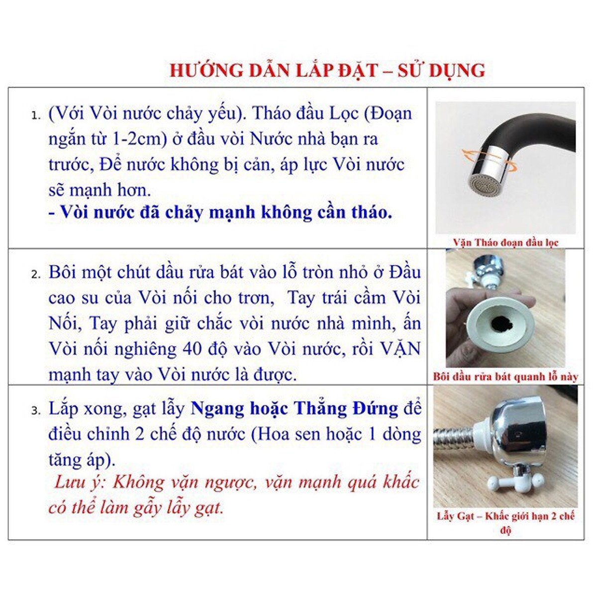 GIỚI THIỆU VÒI RỬA CHÉN TĂNG ÁP ĐẦU XOAY CÓ KÈM LỌC NƯỚC 3 CHẾ ĐỘ – HÀNG CHÍNH HÃNG