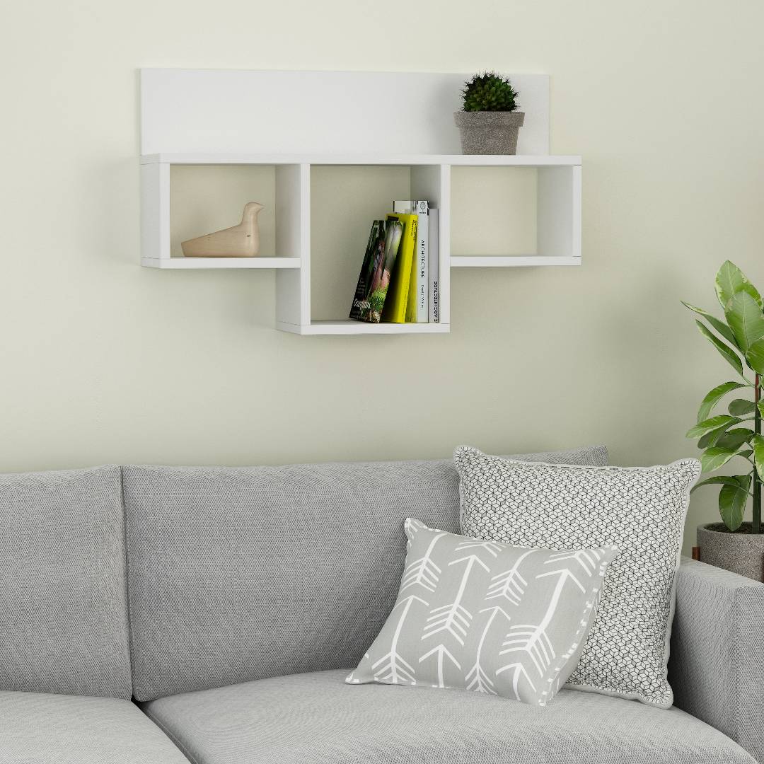 Kệ gỗ trang trí phòng khách gia đình SMLIFE Warrington
