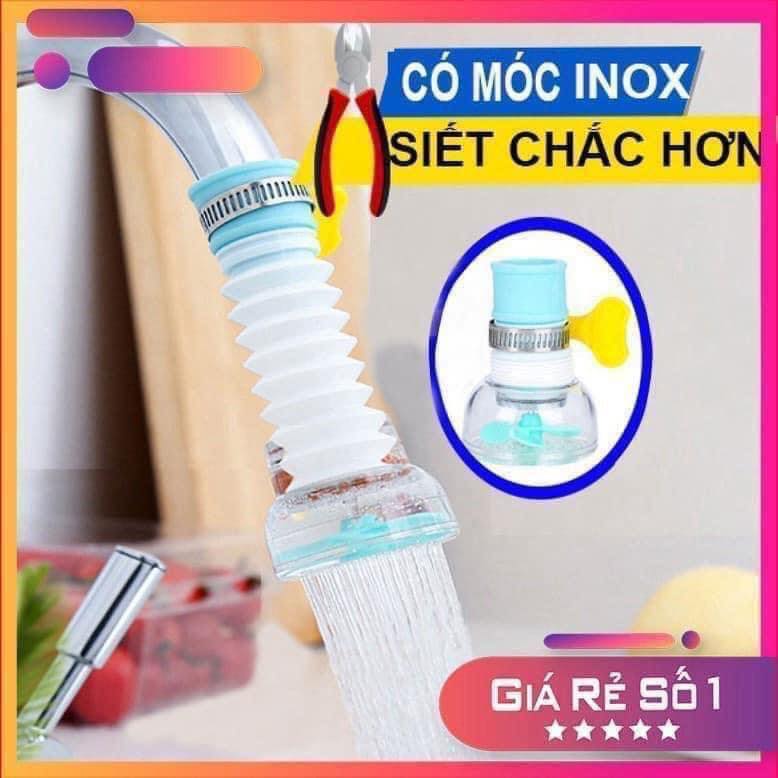 Đầu vòi lọc nước rửa bát tăng áp xoay 360 có thể kéo dài chống bắn nước ra ngoài