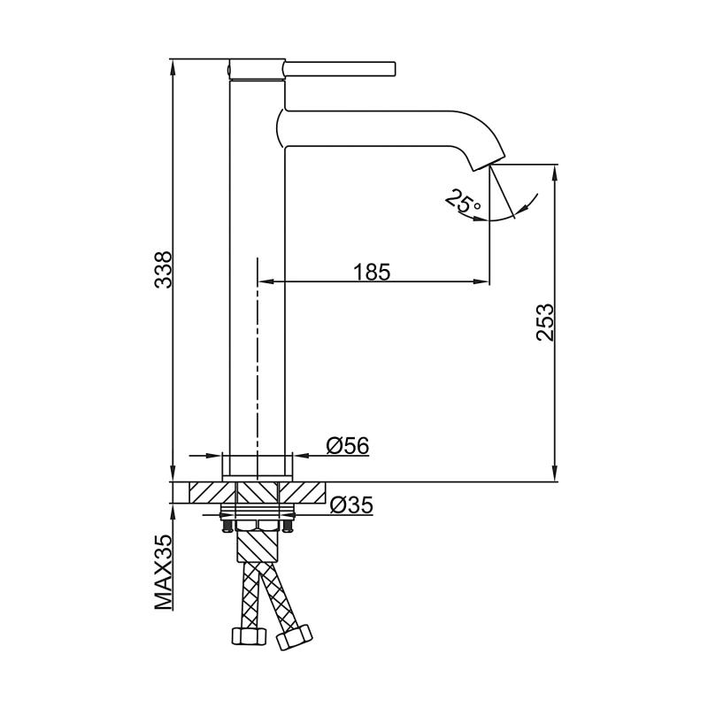 VÒI LAVABO CAO, CAO CẤP NHẬP KHẨU NGA GAPPO G1006-2 - HÀNG CHÍNH HÃNG