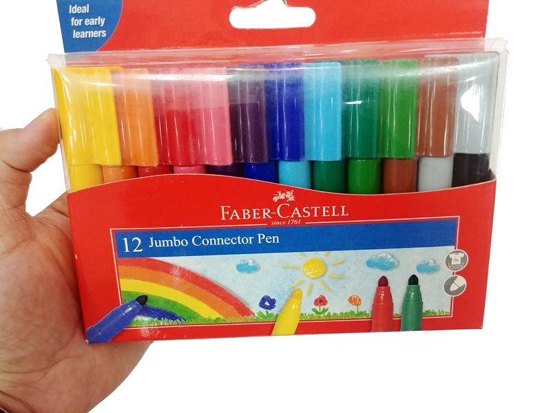 Faber-Castell-66-2000-12-Bút Lông Màu Connector Jumbo - 12 Màu