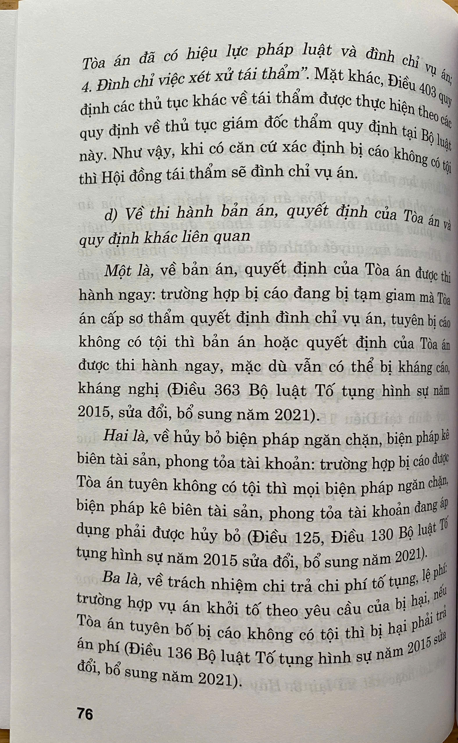 Toà Án Tuyên Bị Cáo Không Có Tội