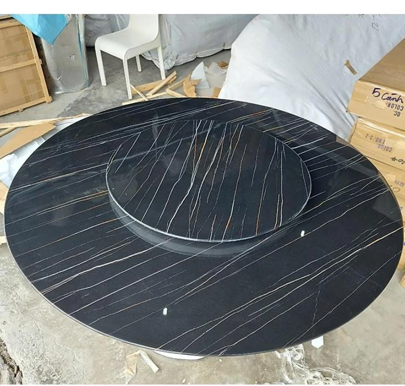 Bàn Ăn Tròn Mặt Đá Khung Sắt Nhập Khẩu Tundo HHP-BBA3316-13 Cao Cấp