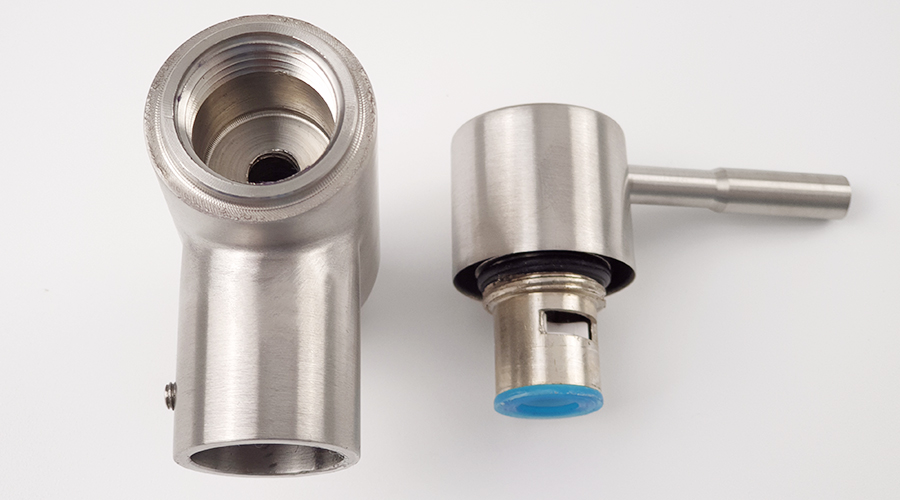 Vòi rửa chén lạnh âm tường Inox SUS 304, cần lò xo Eurolife EL-RC10 (Trắng vàng)