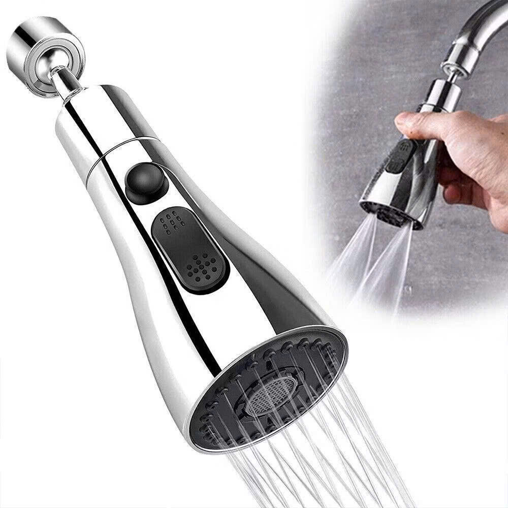 Đầu Nối Vòi Nước Bồn Rửa Chén Đa Năng, 3 Chế Độ Phun, Xoay 720° Chống Bắn Tung Tóe - HÀNG CHÍNH HÃNG MINIIN