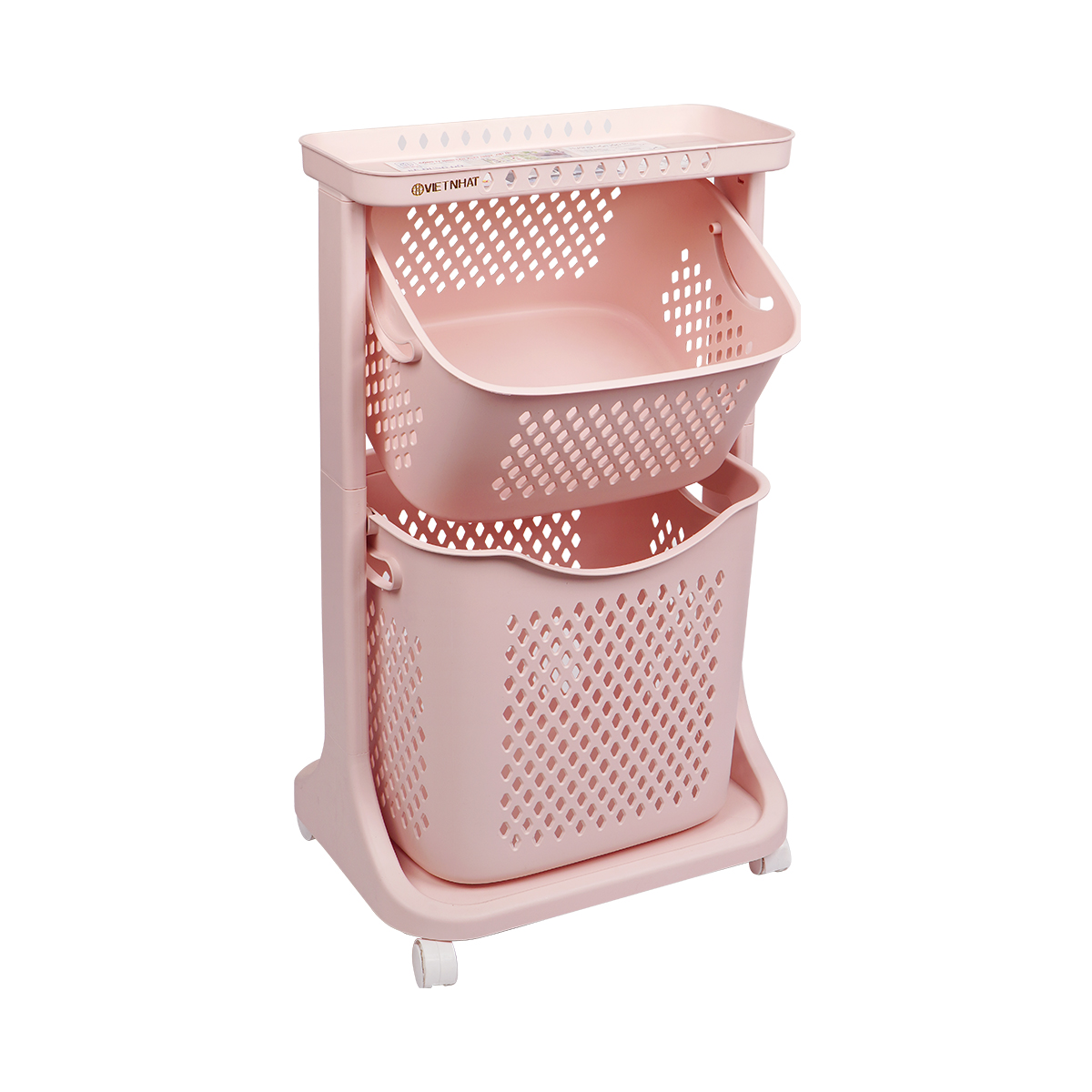 KỆ ĐỰNG ĐỒ 2 TẦNG 3 TẦNG ĐA NĂNG CÓ BÁNH XE XOAY 360 ĐỘ - GIỎ KỆ ĐỰNG ĐỒ ĐỰNG QUÀN ÁO GỌN GÀNG MÀU & KIỂU DÁNG PHONG CÁCH HÀN QUỐC