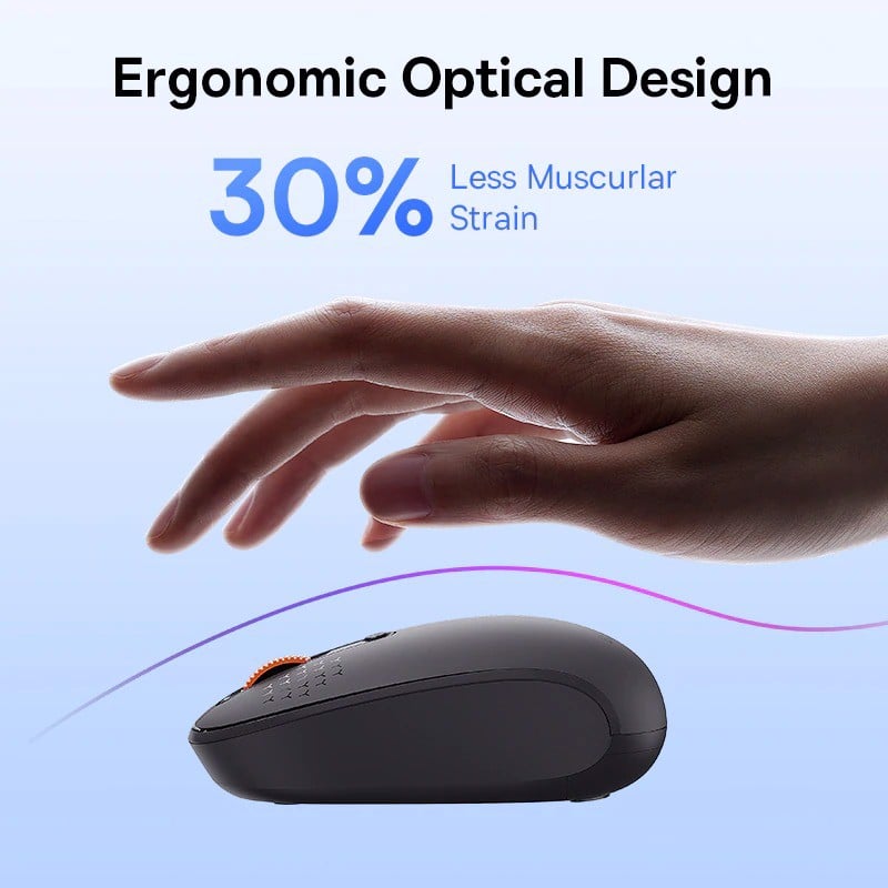 Chuột không dây Baseus F01B Tri-Mode Wireless Mouse Bluetooth & 2.4GHz- hàng chính hãng