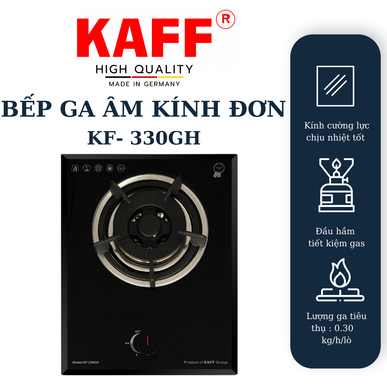 Bếp ga đơn KAFF KF- 330GH - Hàng chính hãng