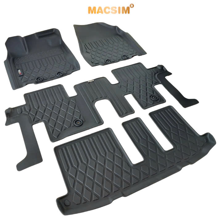 Thảm sd lót sàn xe ô tô Infiniti QX60 2014 - 2021Nhãn hiệu Macsim chất liệu nhựa TPE cao cấp màu đen