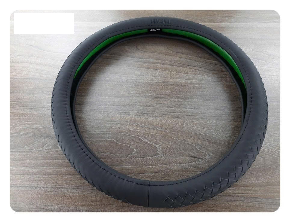 Bọc vô lăng cao cấp chất liệu da thật - Khâu tay 100% size M - nhãn hiệu Macsim mã L15T