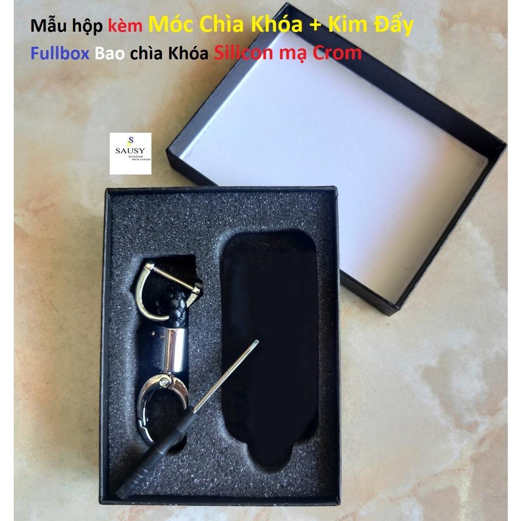 Bao chìa khoá ô tô Mazda 3 nút silicon mạ crom Full hộp