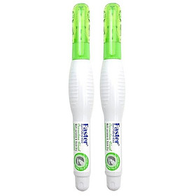 Vỉ 2 Bút Xóa - Faster CF-F-725-2 - Trắng - Xanh Lá