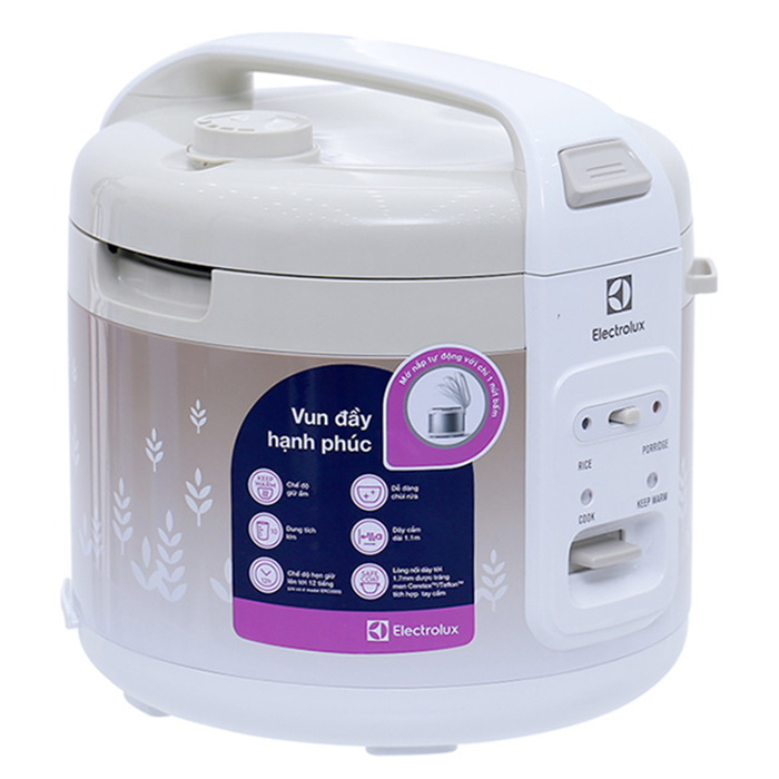 Nồi Cơm Điện Electrolux ERC3405 - 1.8L (Trắng Vàng Đồng) - Hàng chính hãng