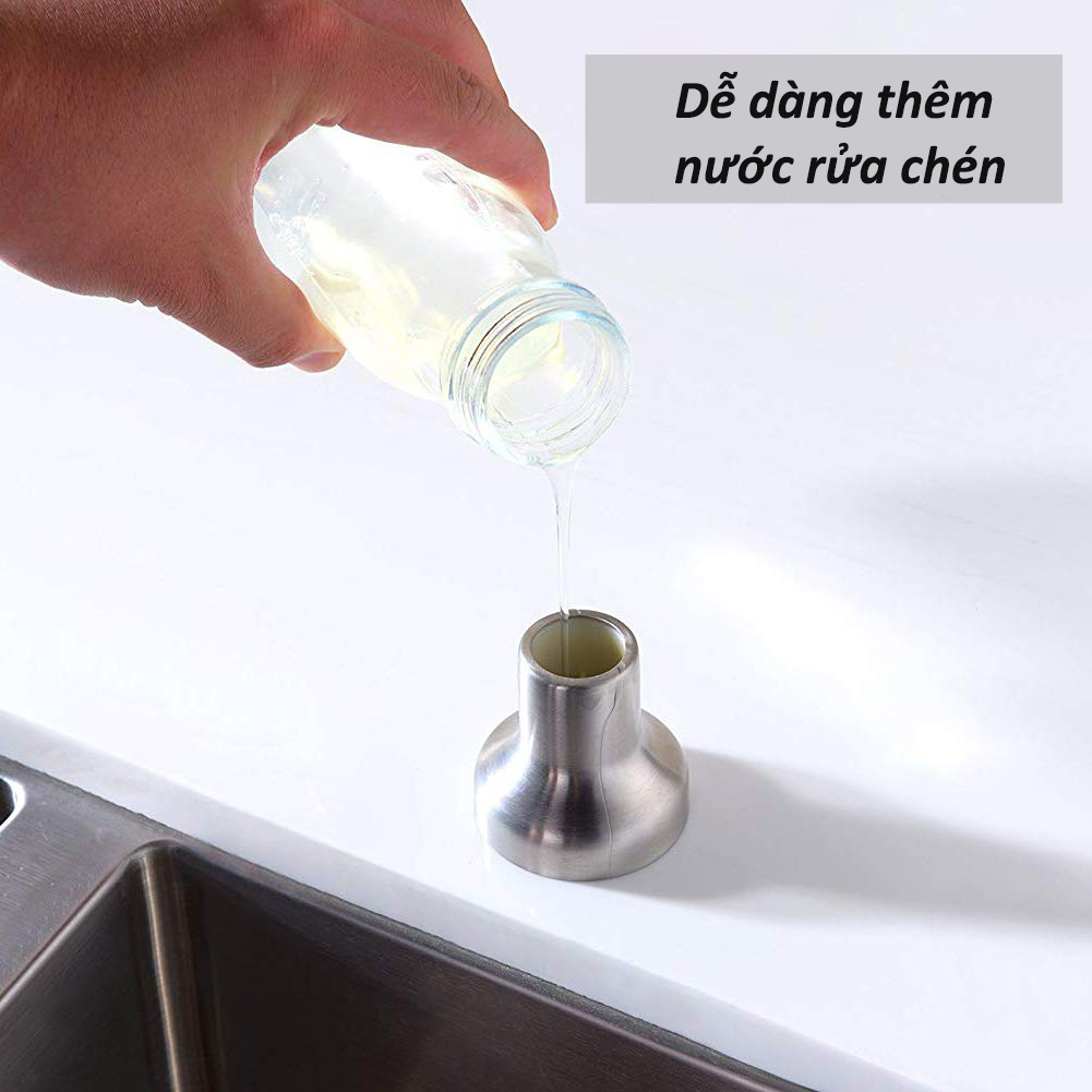 Vòi bơm hút nước rửa chén vòi Inox 304 có bình Hobby home decor NRC1