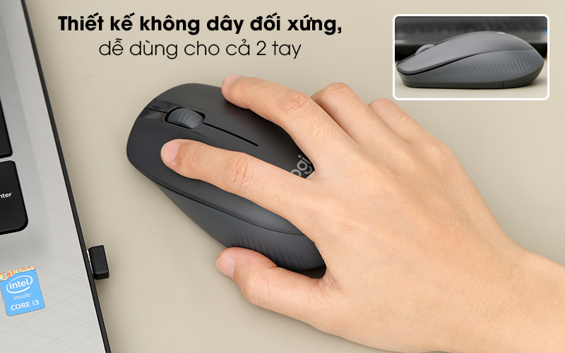 Chuột Không Dây LOGITECH M331 Silent | Màu Đen | Hàng Chính Hãng