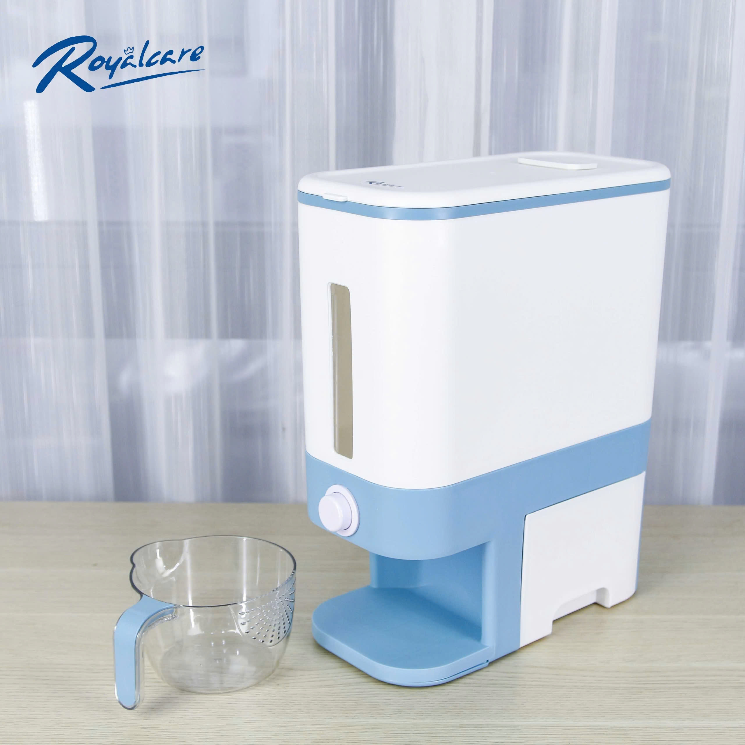 Hộp đựng gạo 12kg, thùng đựng ngũ cốc lớn có nắp đậy, thùng đựng ngũ cốc gia dụng cho nhà bếp, nhiều loại ngũ cốc