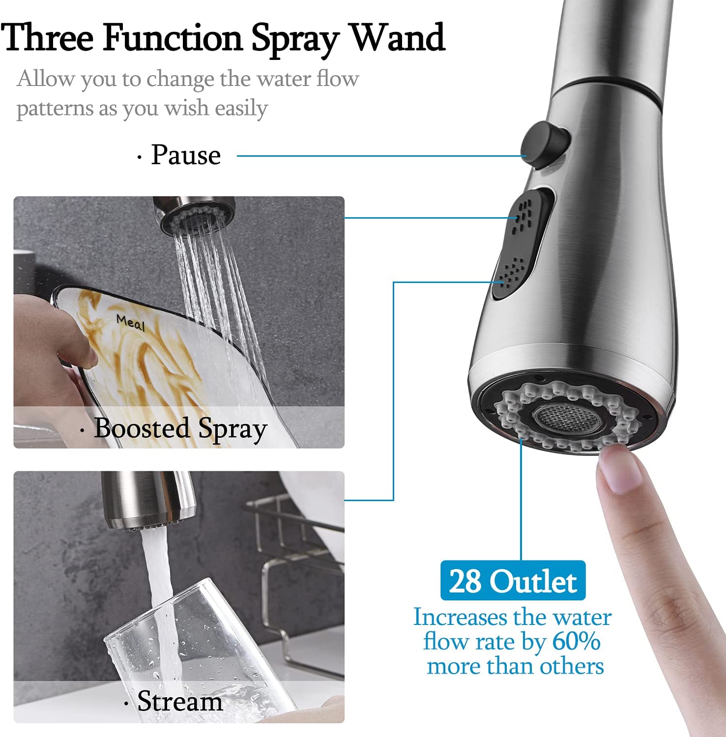 Vòi Rửa Chén Cảm Ứng MOEN 7594ESRS (HÀNG CHÍNH HÃNG)