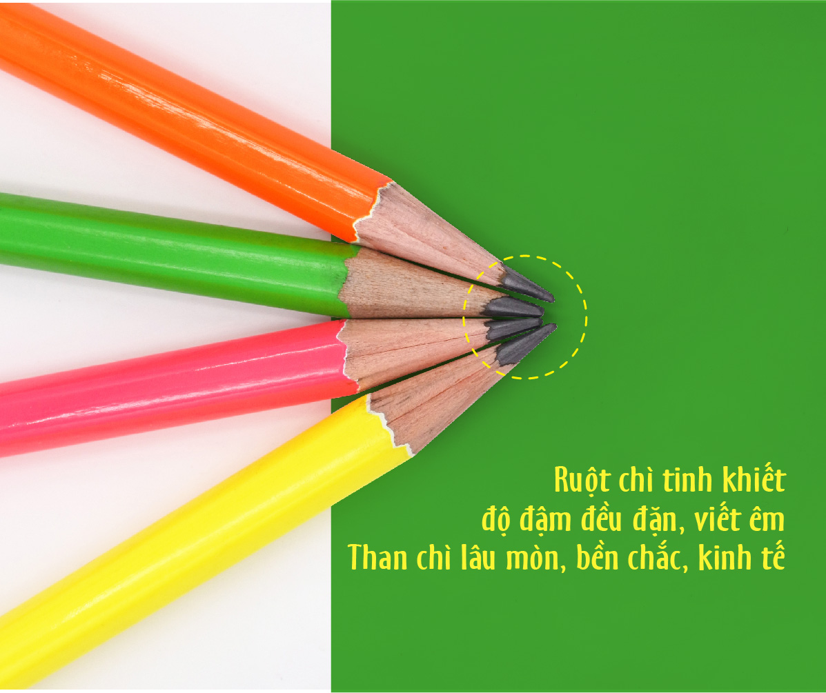 Bút chì gỗ STABILO Swano 4907 HB, có đầu tẩy - Xanh lá