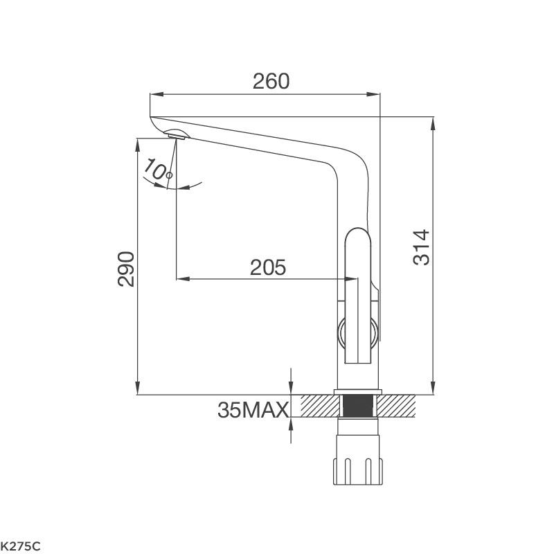 Vòi Rửa Chén Malloca K275C - Đồng Thau Mạ Chrome - 2 Nguồn Nóng Lạnh - Hàng Chính Hãng