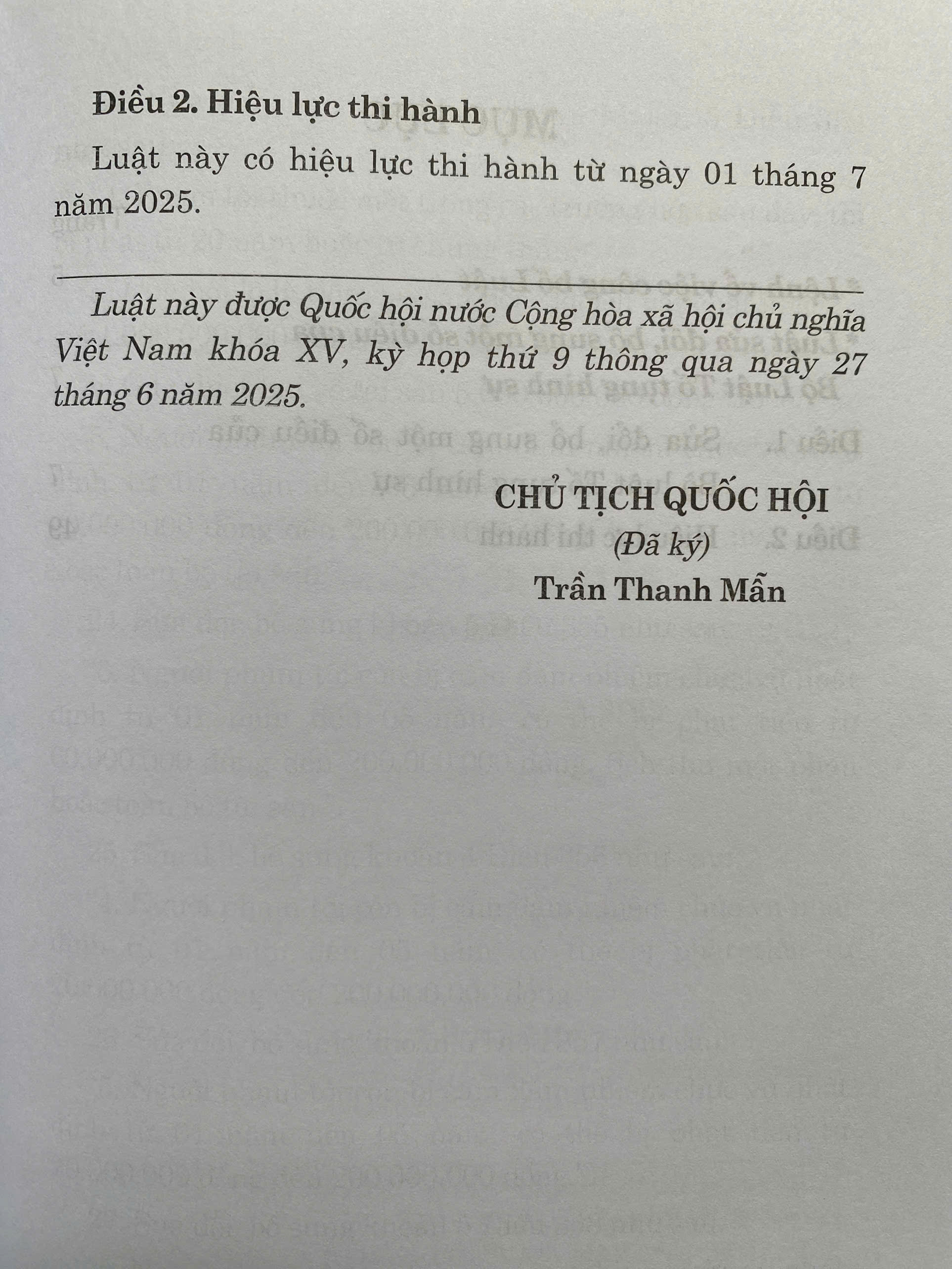 Luật Sửa Đổi, Bổ Sung Một Số Điều Của Bộ Luật Tố Tụng Hình Sự Năm 2025