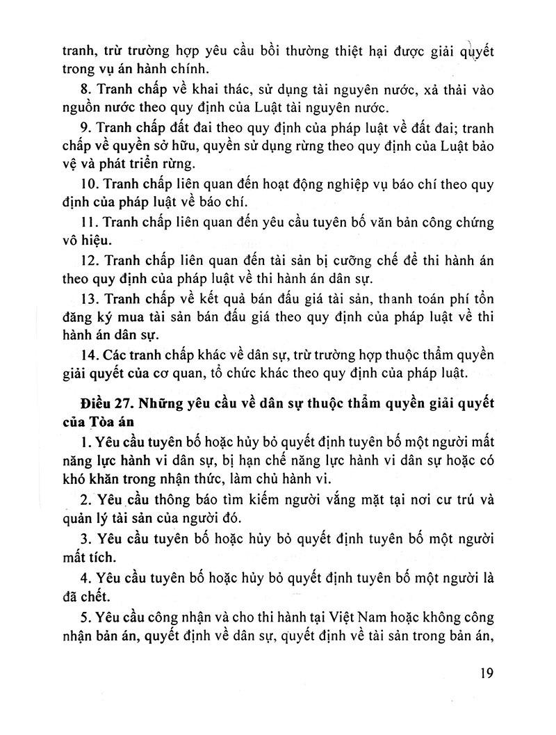 Bộ Luật Tố Tụng Dân Sự Của Nước Cộng Hòa Xã Hội Chủ Nghĩa Việt Nam (2016)