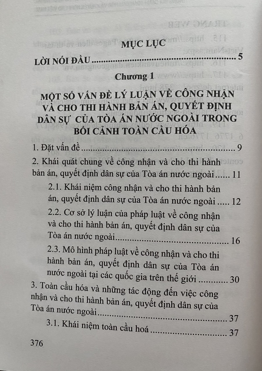 Công nhận và cho thi hành bản án, quyết định dân sự của Tòa án nước ngoài trong bối cảnh toàn cầu hóa và khuyến nghị cho Việt Nam