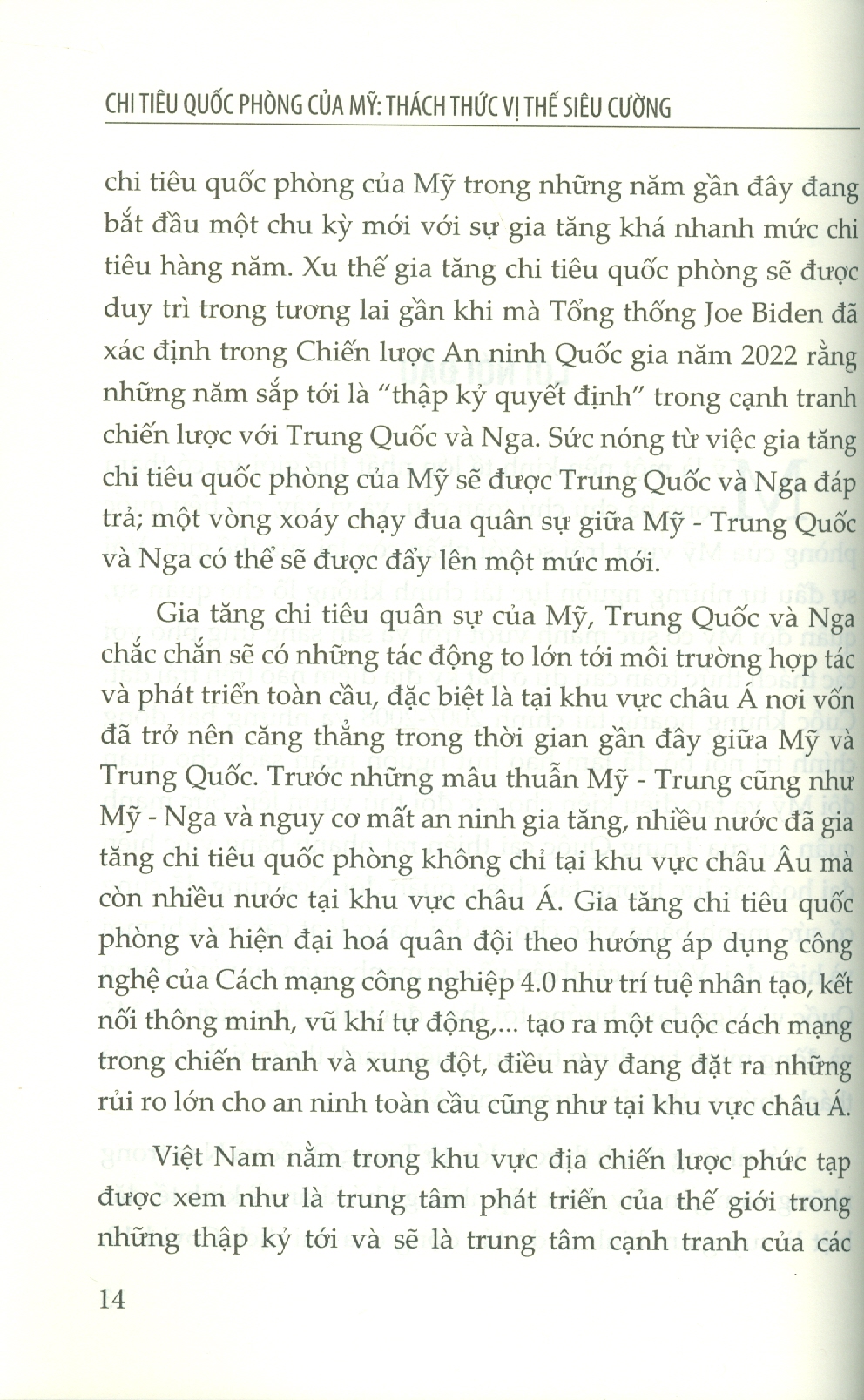 Chi Tiêu Quốc Phòng Của Mỹ Thách Thức Vị Thế Siêu Cường - Cù Chí Lợi chủ biên