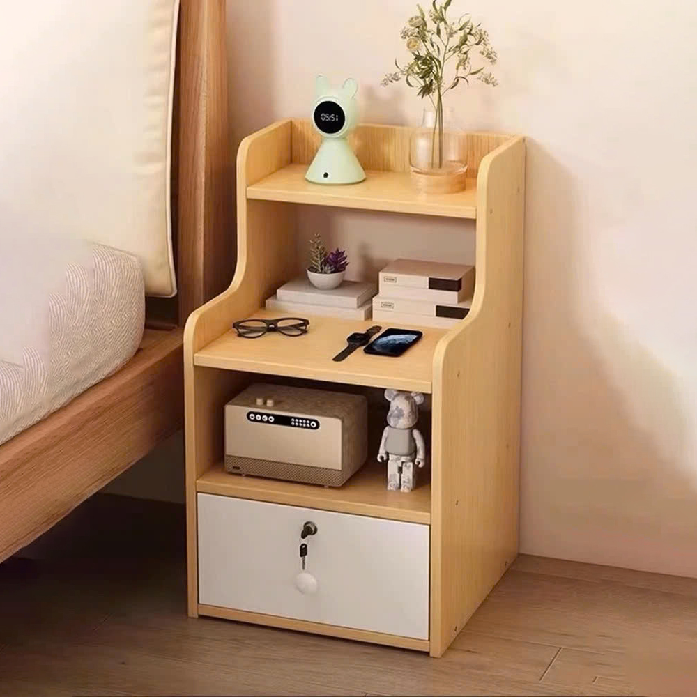 Tủ Đầu Giường Có Ngăn Khoá - Kệ Đầu Giường Tab Đầu Giường Gỗ MDF Cao Cấp 1 Ngăn 2 Ngăn Dễ Dàng Lắp Đặt