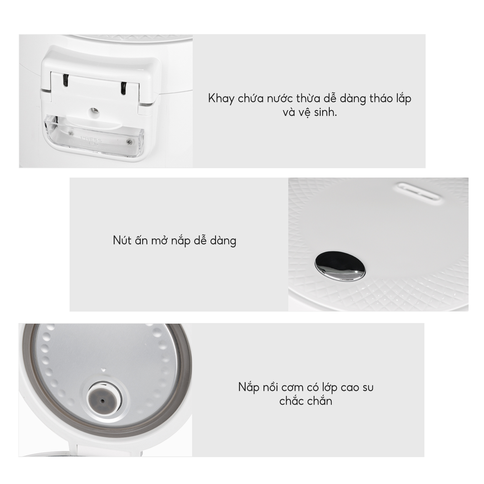Nồi cơm điện Lebenlang LBL0589 dung tích 1200ml, công suất 500W, thiết kế đơn giản hiện đại - hàng chính hãng