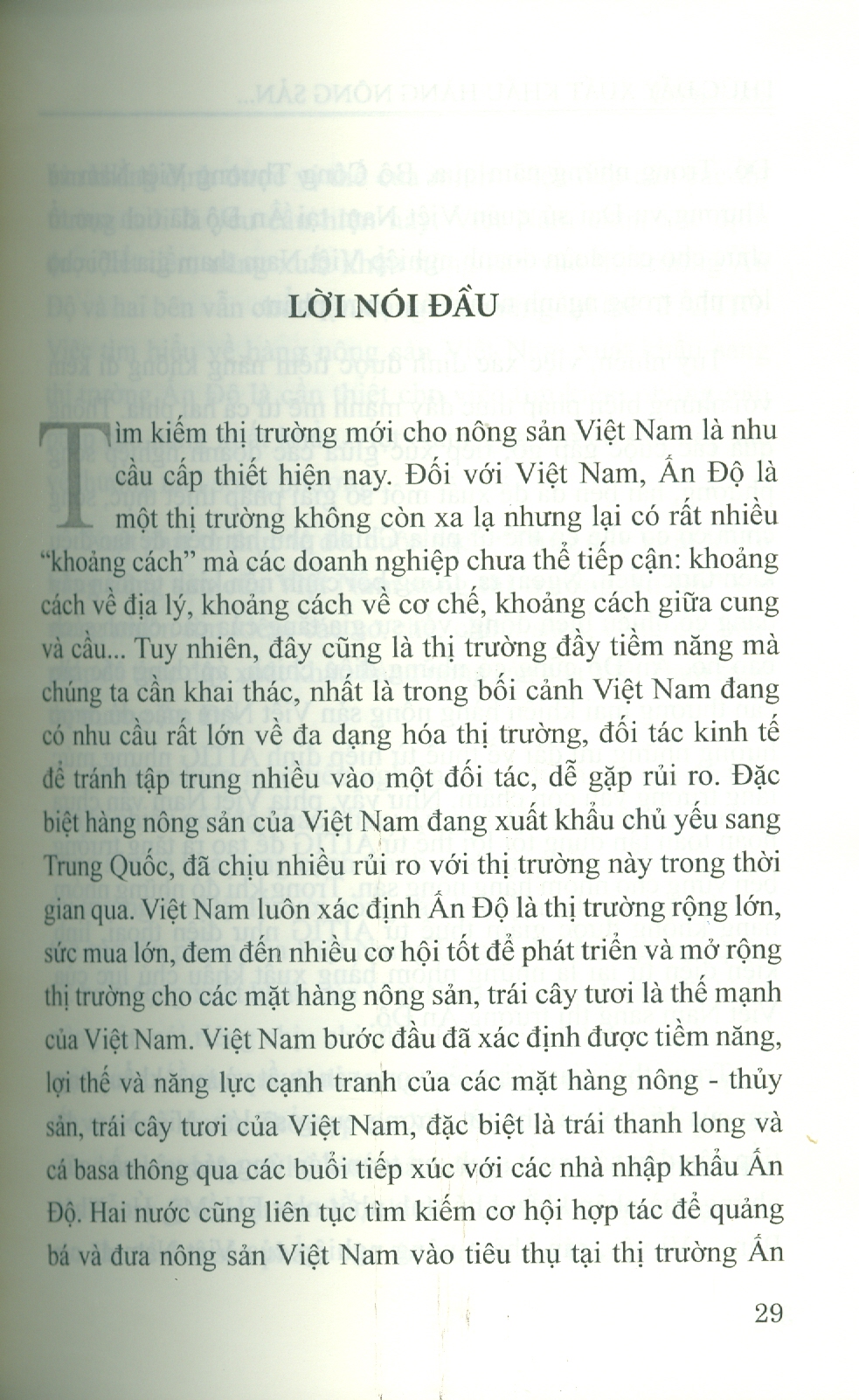 Thúc Đẩy Xuất Khẩu Hàng Nông Sản Của Việt Nam Sang Thị Trường Ấn Độ (Sách chuyên khảo) - PGS. TS. Nguyễn Xuân Trung chủ biên