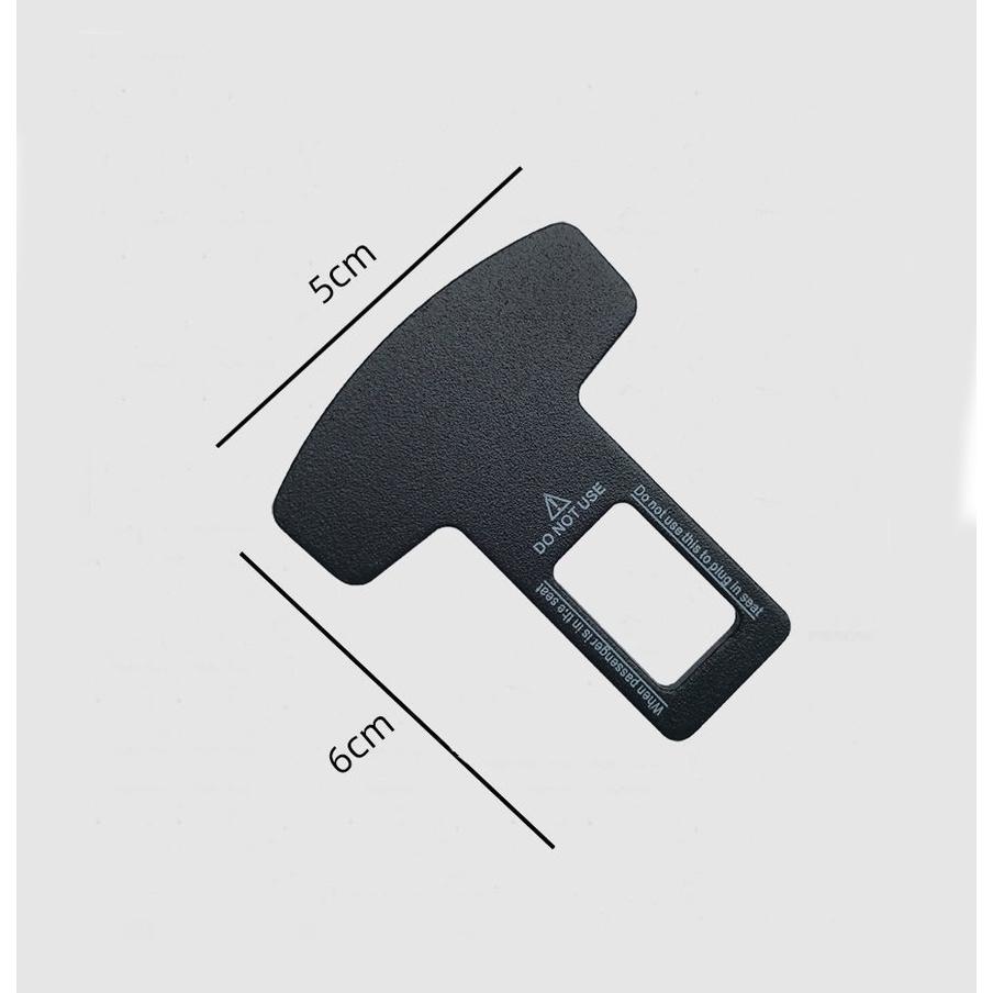 Chốt cài dây an toàn Logo hãng cao cấp bọc da bản cải tiến có thể móc nối tiếp Trendy Car