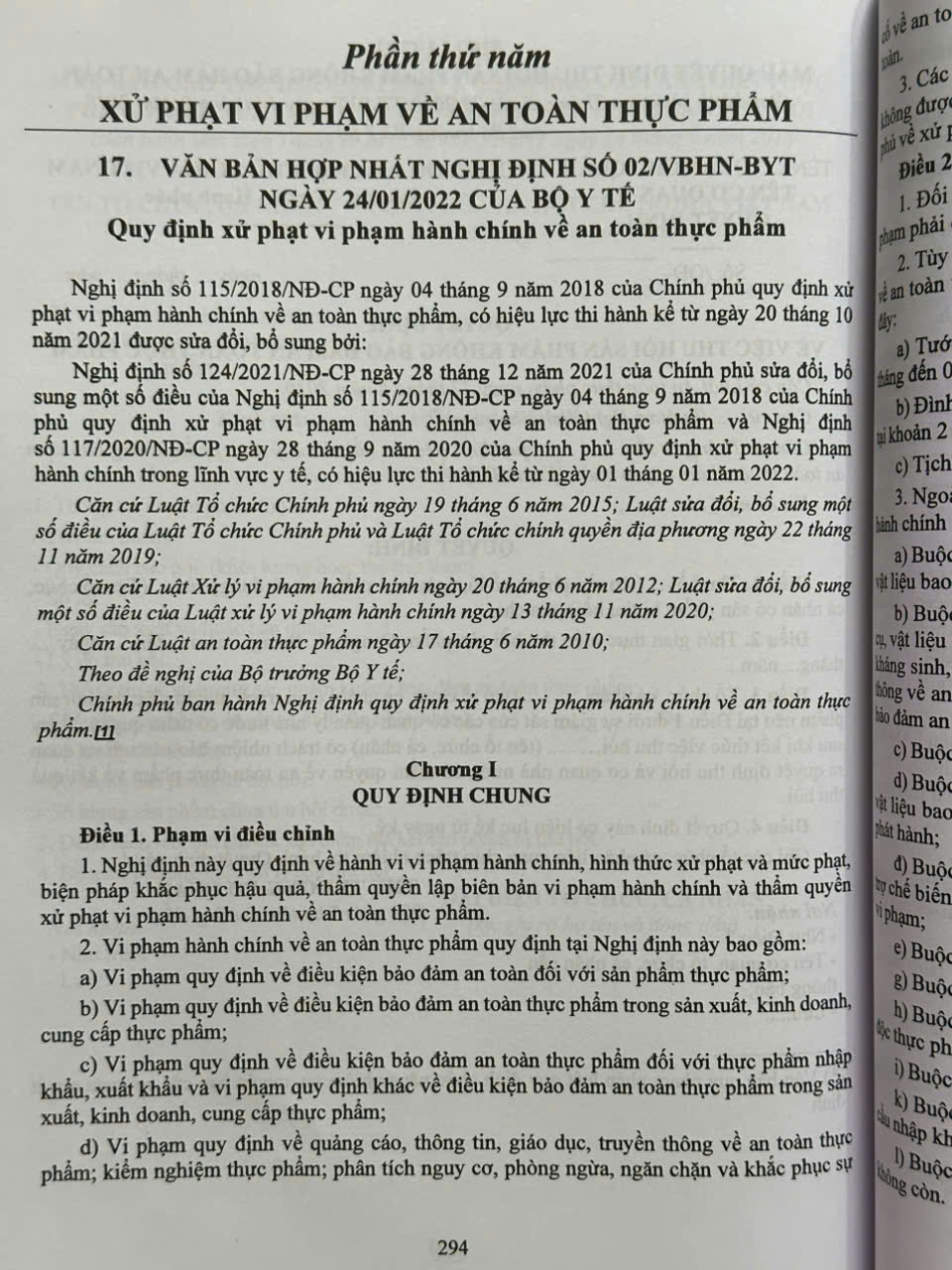 Sách Luật An Toàn Thực Phẩm – Công Tác Thanh Tra Kiểm Tra Bảo Đảm An Toàn Vệ Sinh Thực Phẩm Trong Các Đơn Vị, Doanh Nghiệp, Quán Ăn, Nhà Hàng, Khách Sạn - V2305D